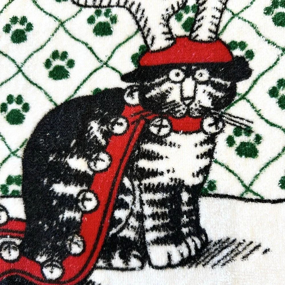 Kliban Christmas Reindeer Cat Royal Terry USA Vintage 70s 25